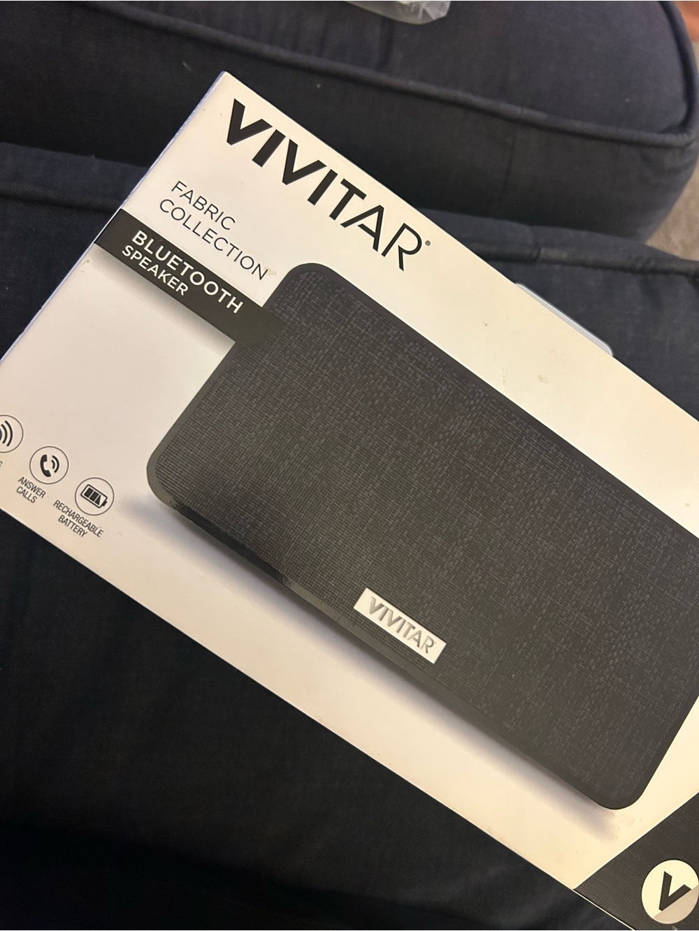 Vivitar Black Fabric Bluetooth Portable Speaker